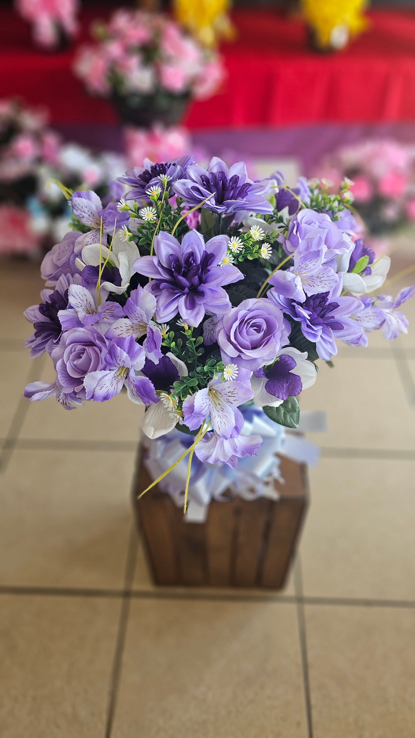 “Quiet Assurance” in Lavender Arrangement