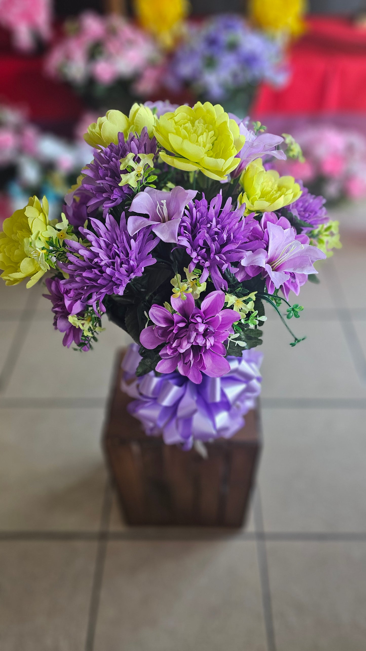 “Heaven’s Song” in Purple & Yellow Arrangement