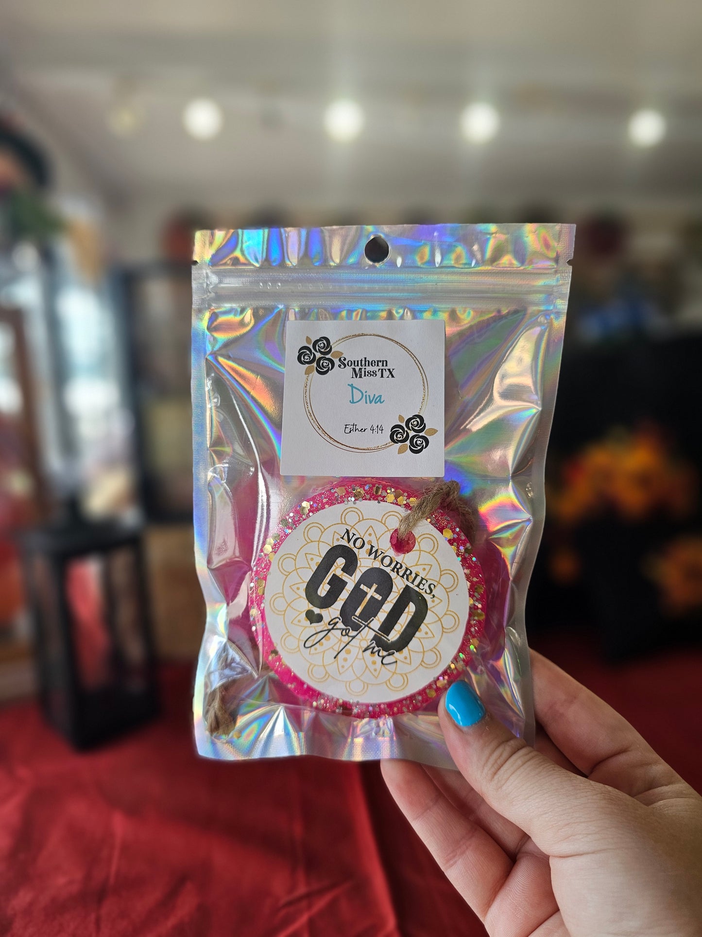 No Worries, God Got Me Car Freshie | Diva