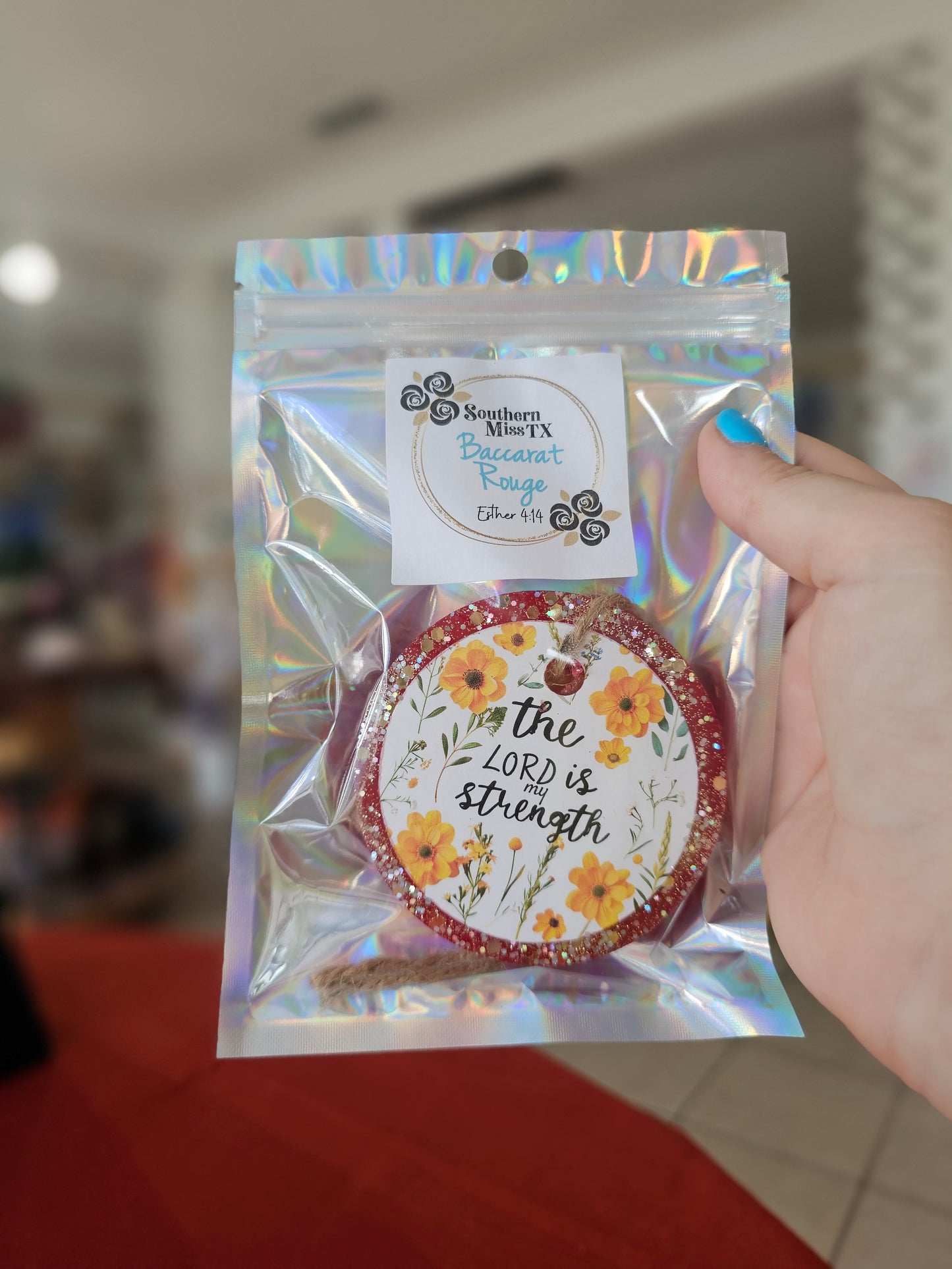 The Lord is my Strength Car Freshie