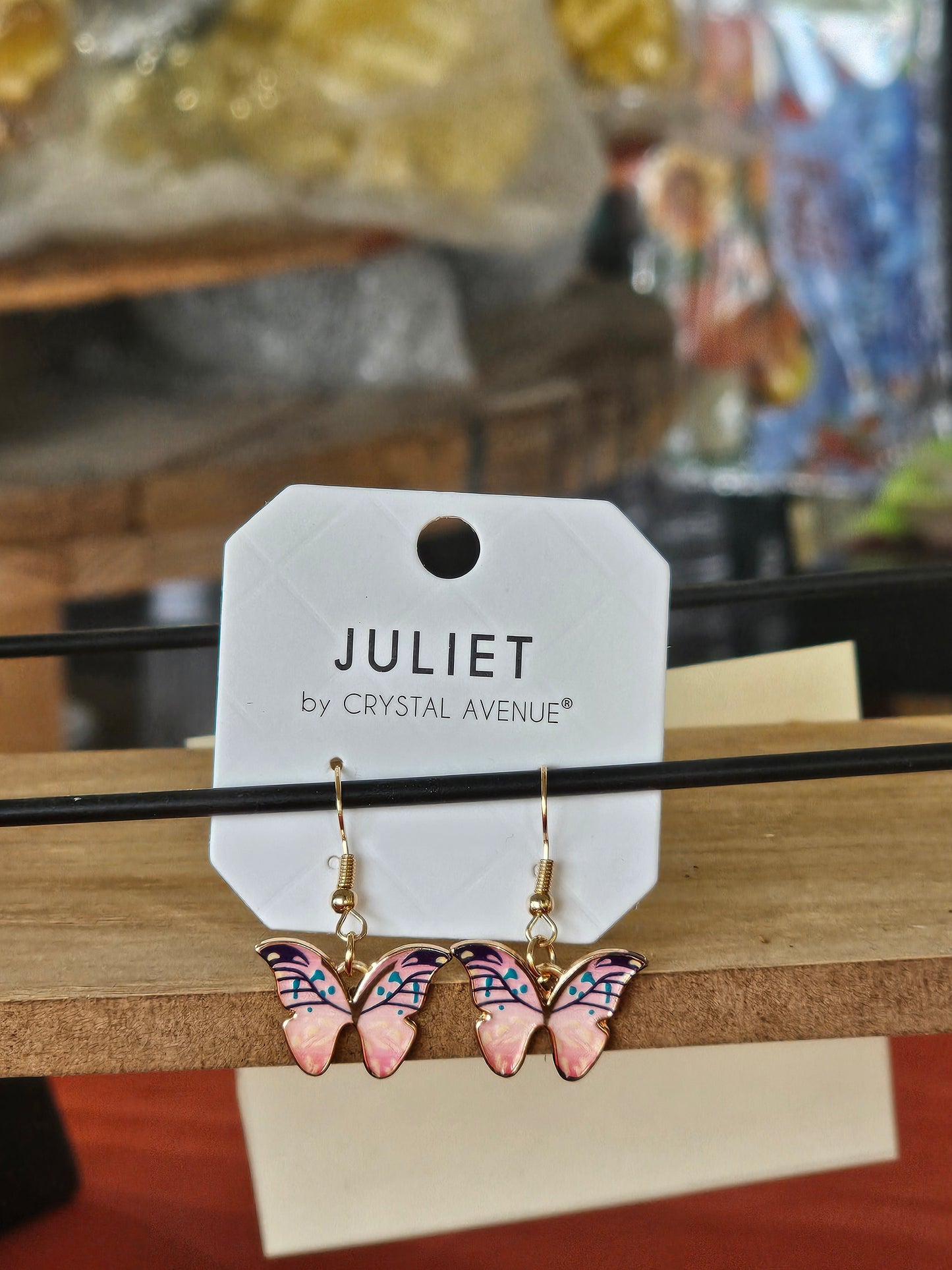 Pink Dainty Butterfly Earrings