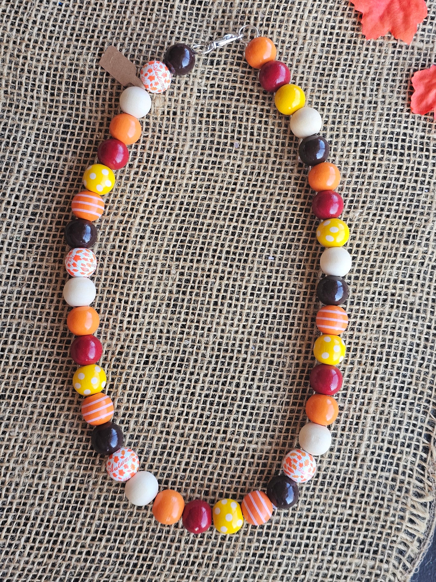Fall Tones Beaded Bubble Necklace