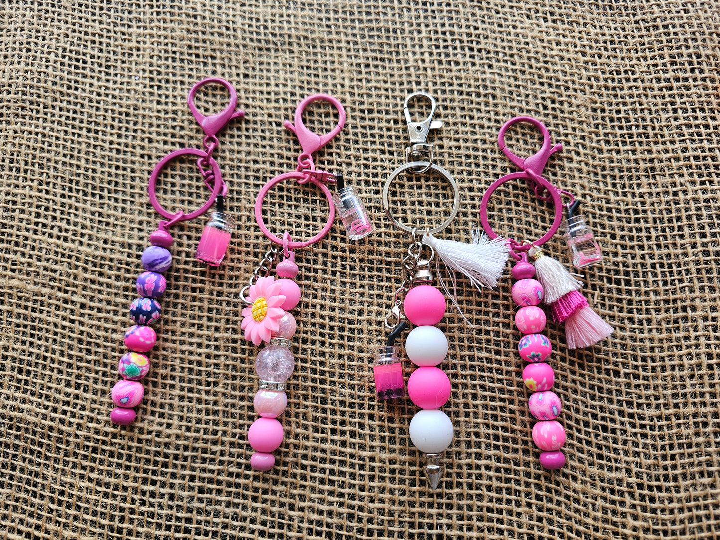 Pink Boba Bag Charm Collection
