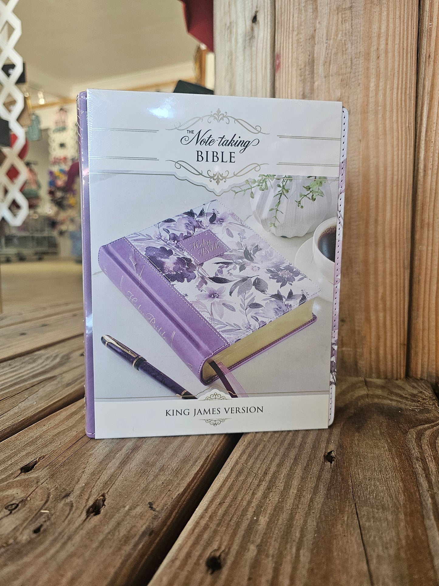 Purple Floral Journaling Bible (Leather) | KJV