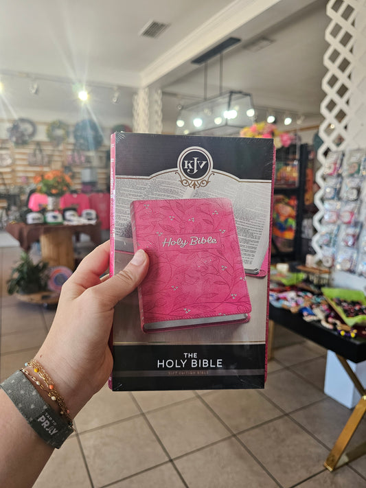 Cherry Pink Gift Bible (Leather) | KJV)