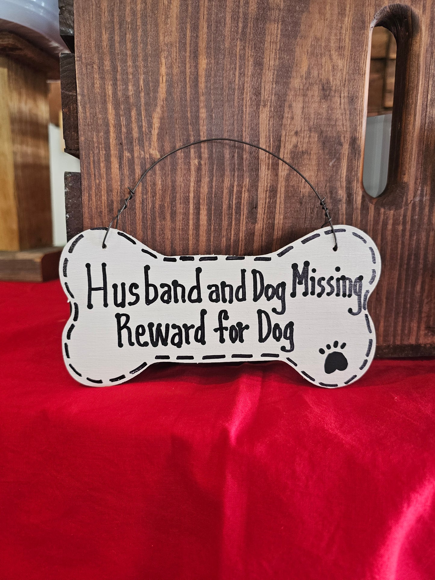 Husband and Dog Missing: Reward for Dog Sign