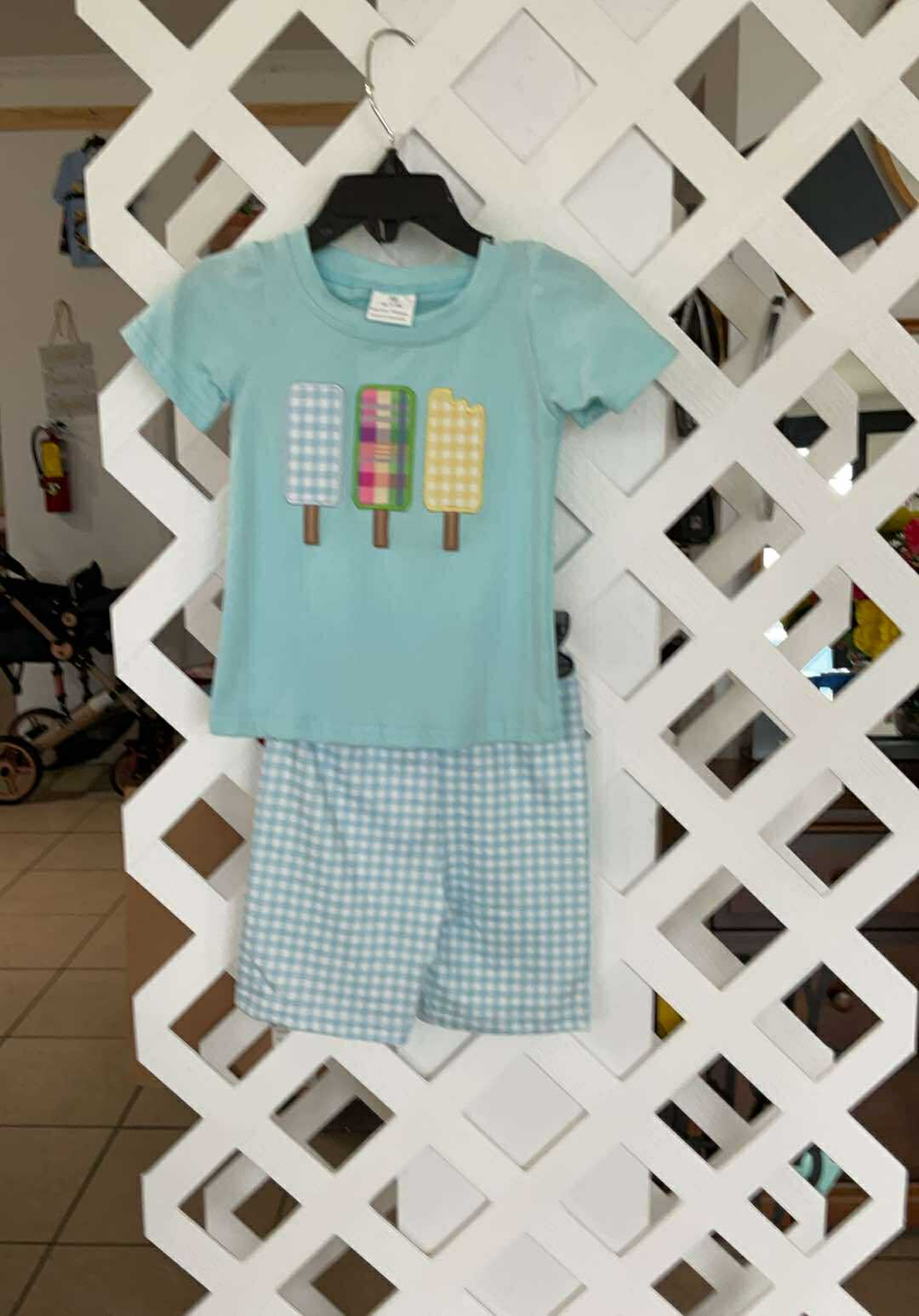 Plaid Popsicles Shorts Set