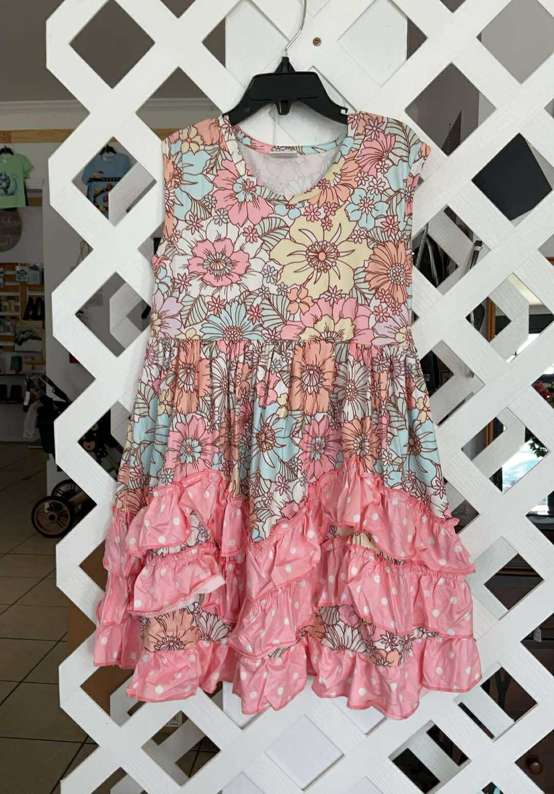 Pastel Floral Dress with Ruffles