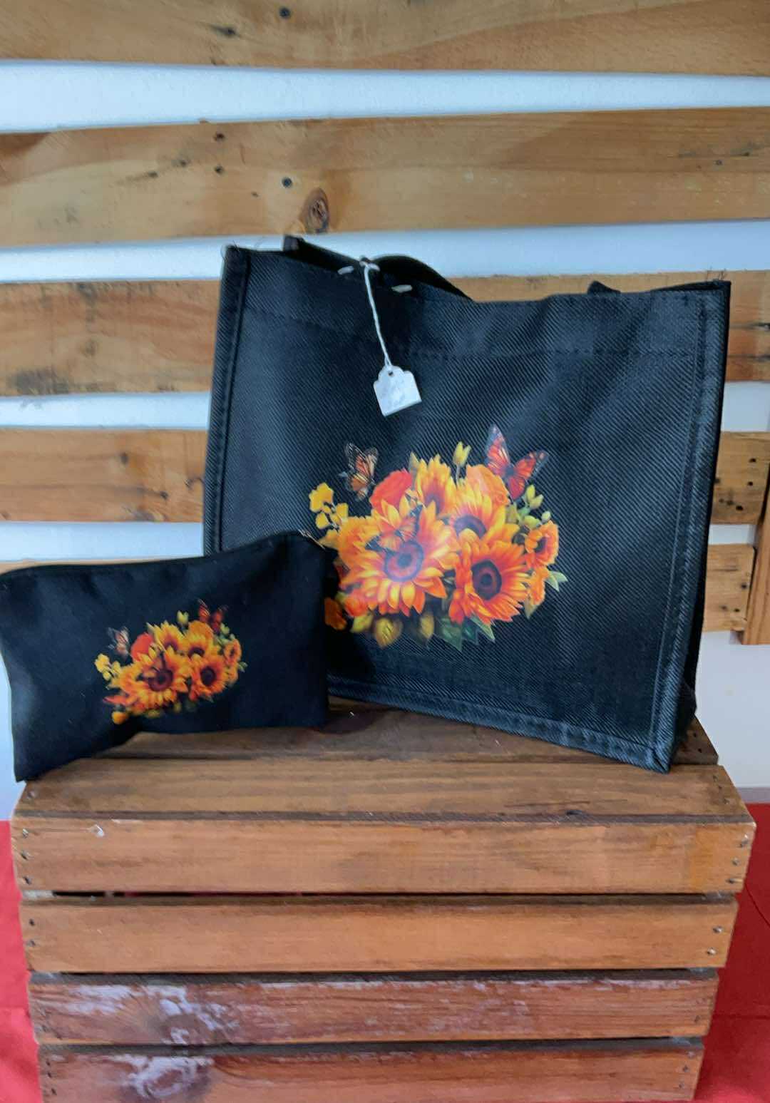 2PC Sunflower Canvas Bag Set