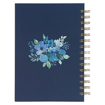 Psalm 46:10 Spiralbound Notebook | Blue Florals