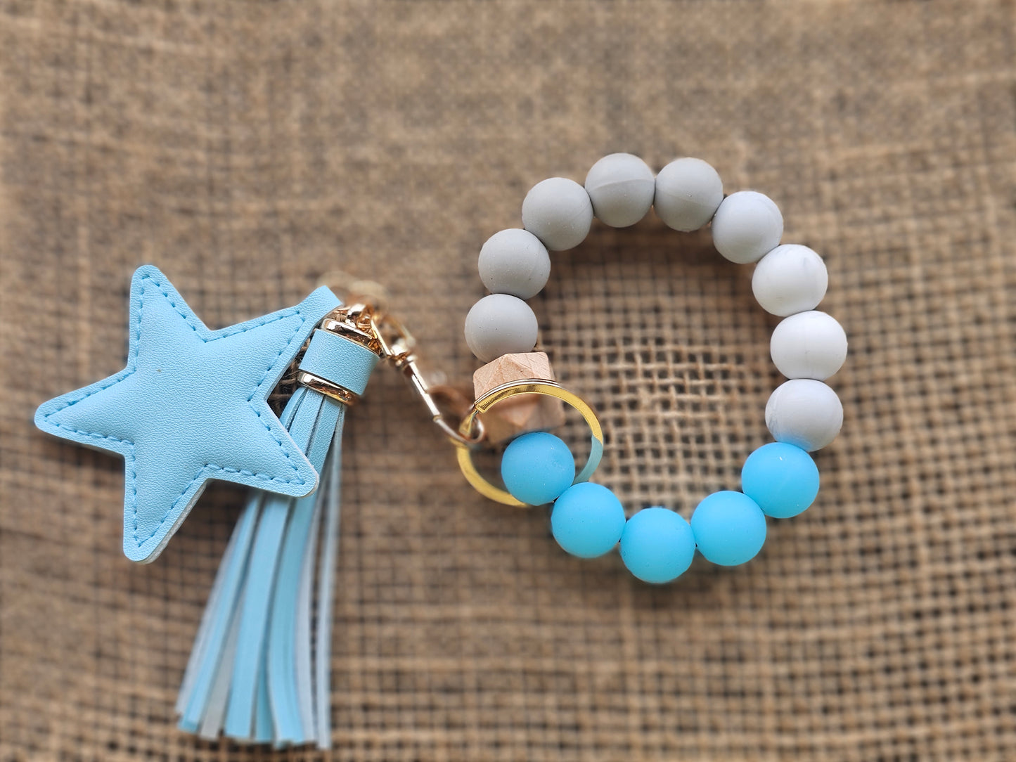 Star Beaded Key Ring