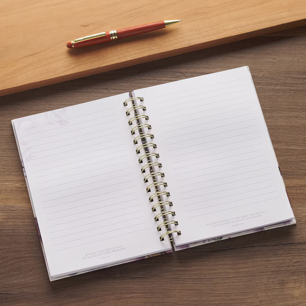 Strength and Dignity Purple Rose Spiral Journal - Proverbs 31:25