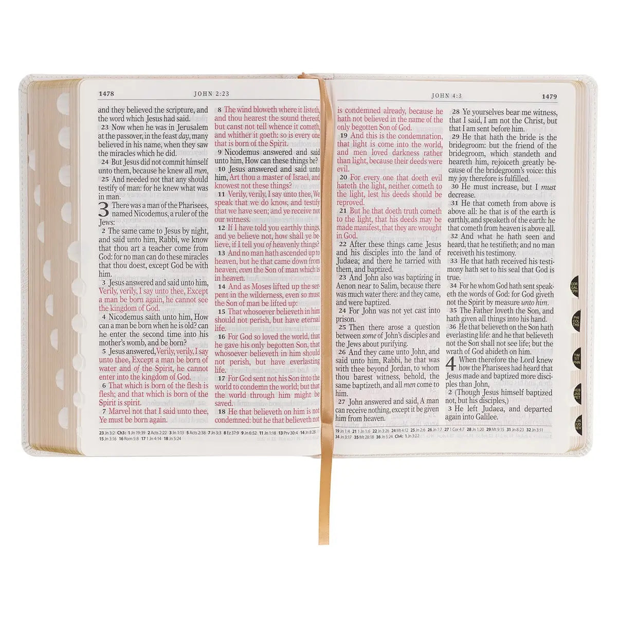 KJV Bible Super Giant Print Faux Leather, White