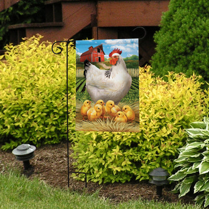 Family Time Summer Garden Flag