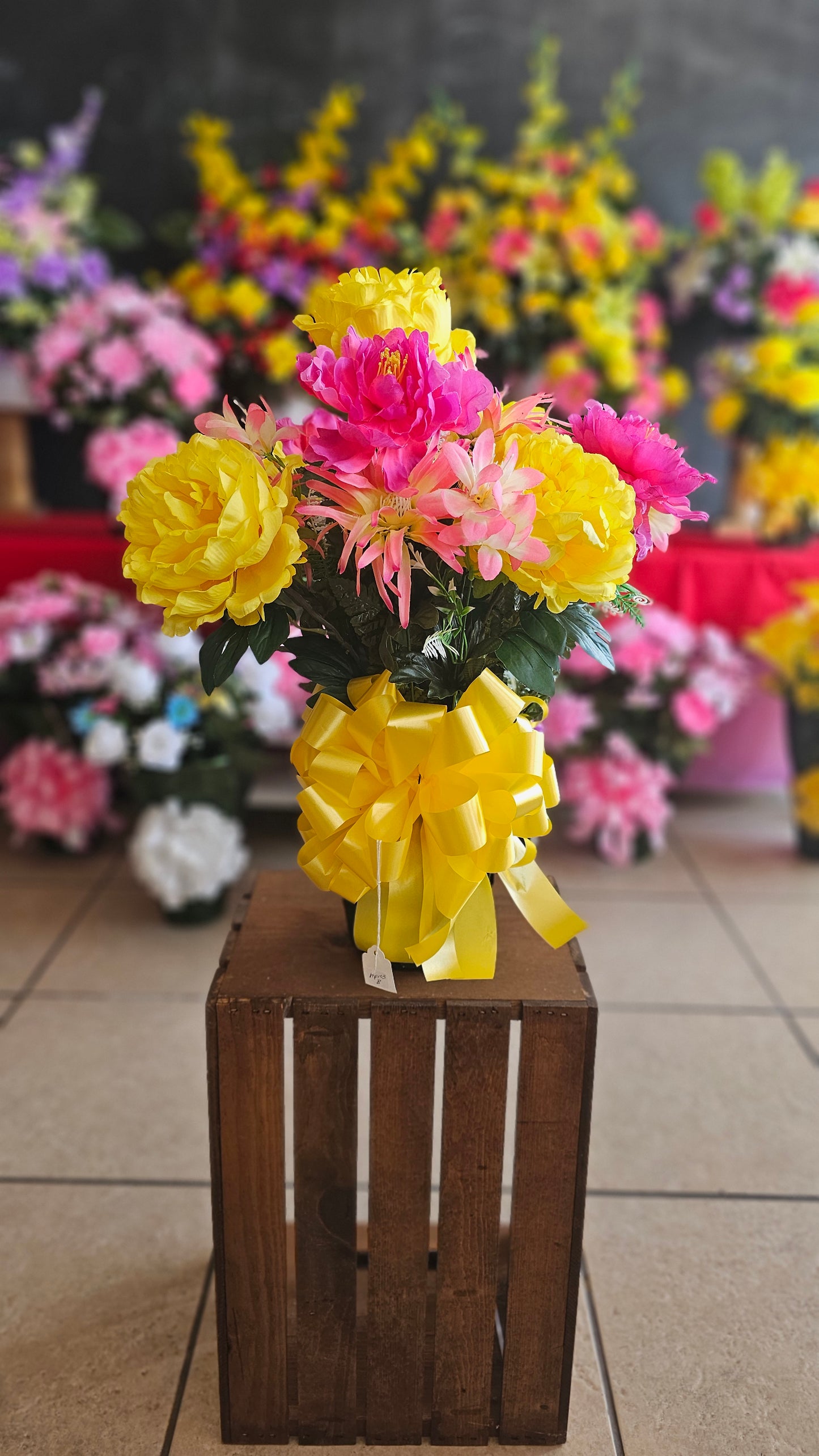 “Joy Comes in the Morning” in Yellow Arrangement