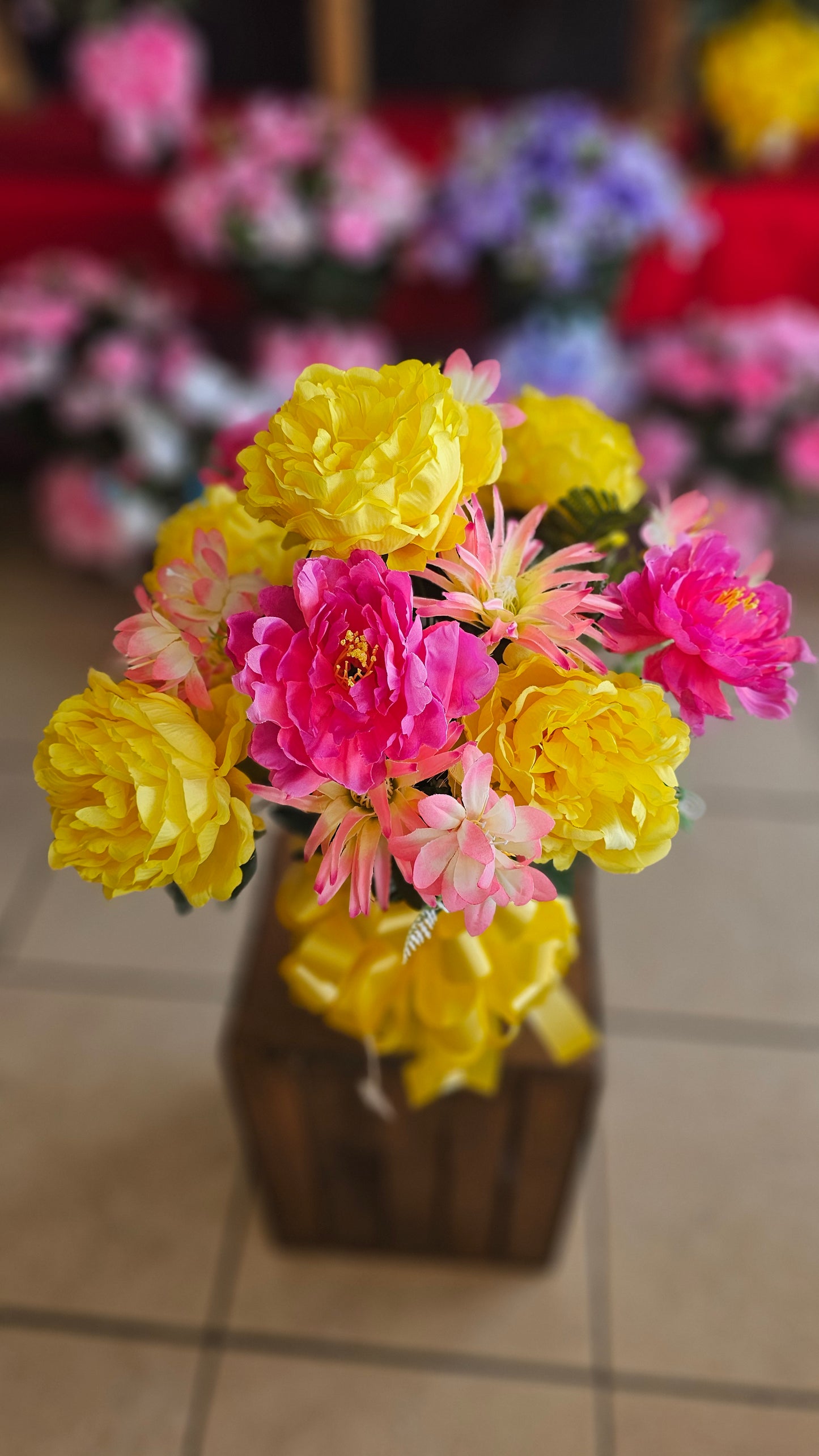 “Joy Comes in the Morning” in Yellow Arrangement