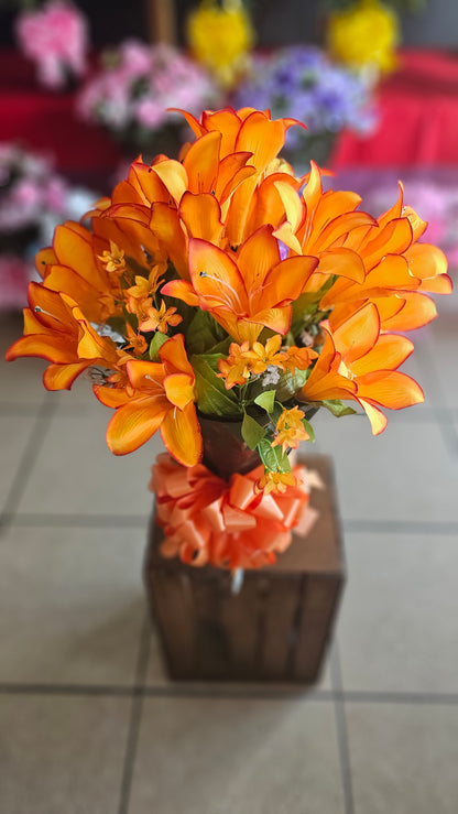 “Heaven’s Flame” Orange Lily Arrangement