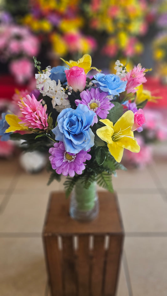 “Garden of Glory” in Pastel Cone Arrangement