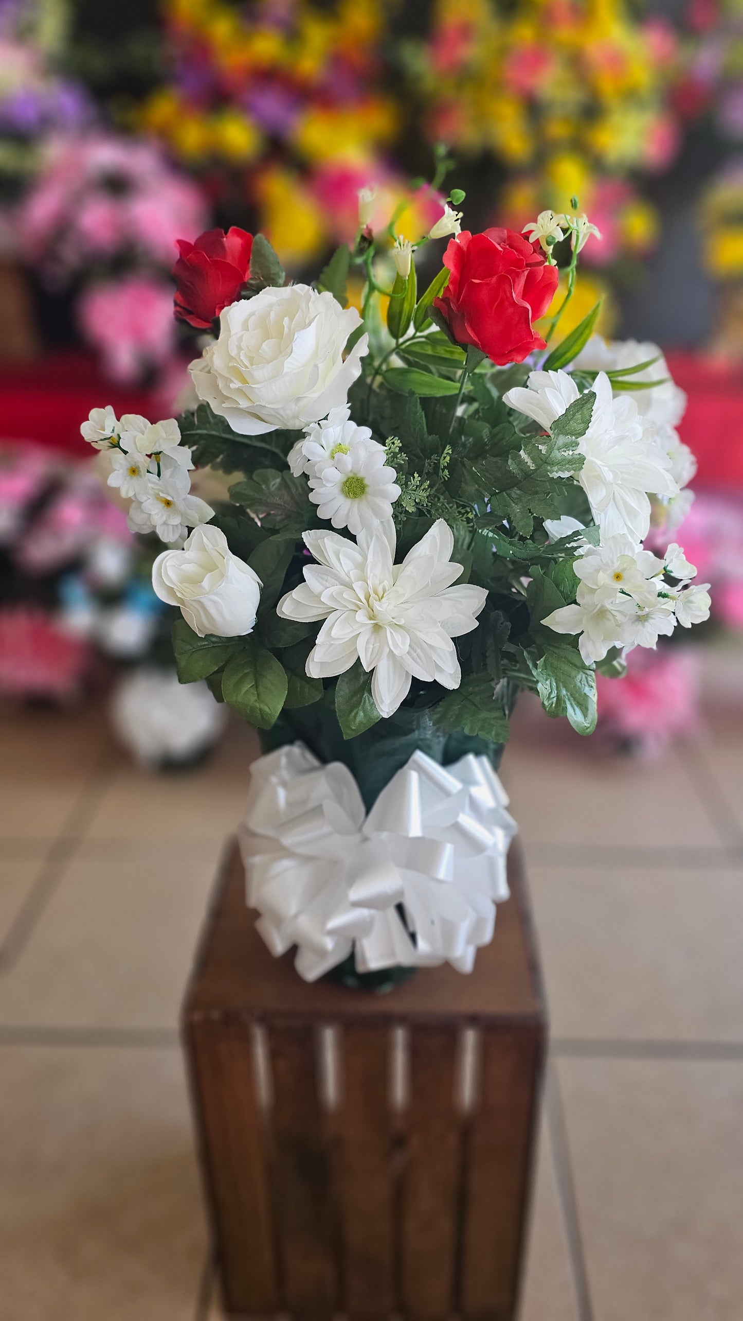 “Pure Devotion” in Red & White Arrangement