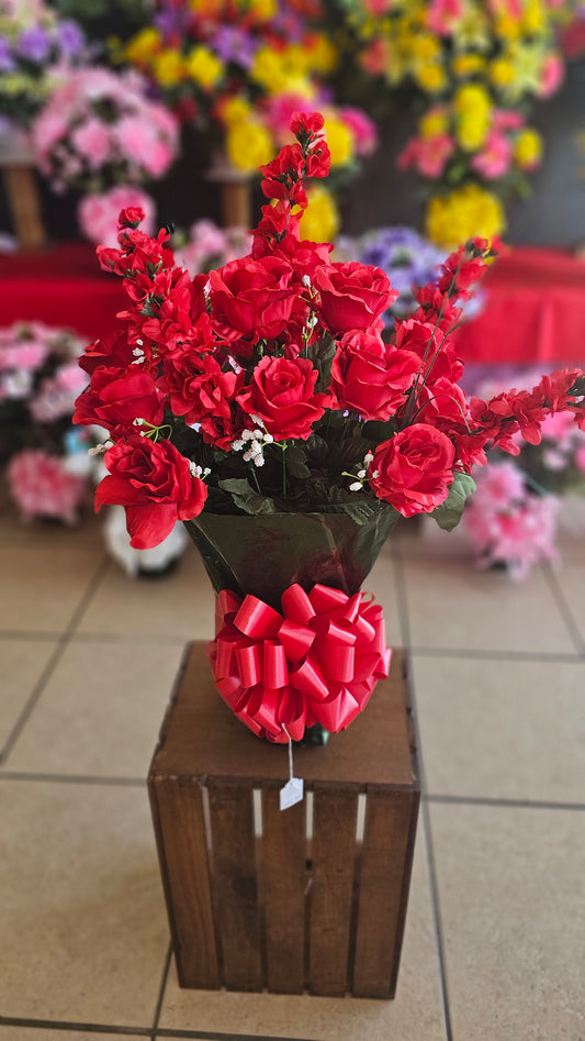“Forever Loved” in Red Arrangement
