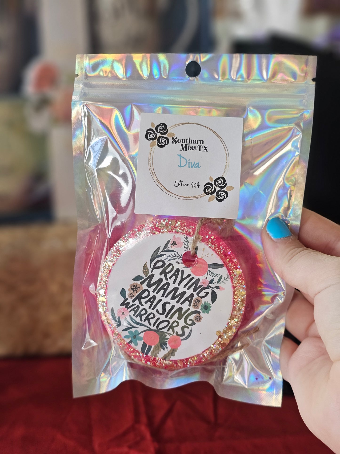 Praying Mama Raising Warriors Car Freshie | Diva