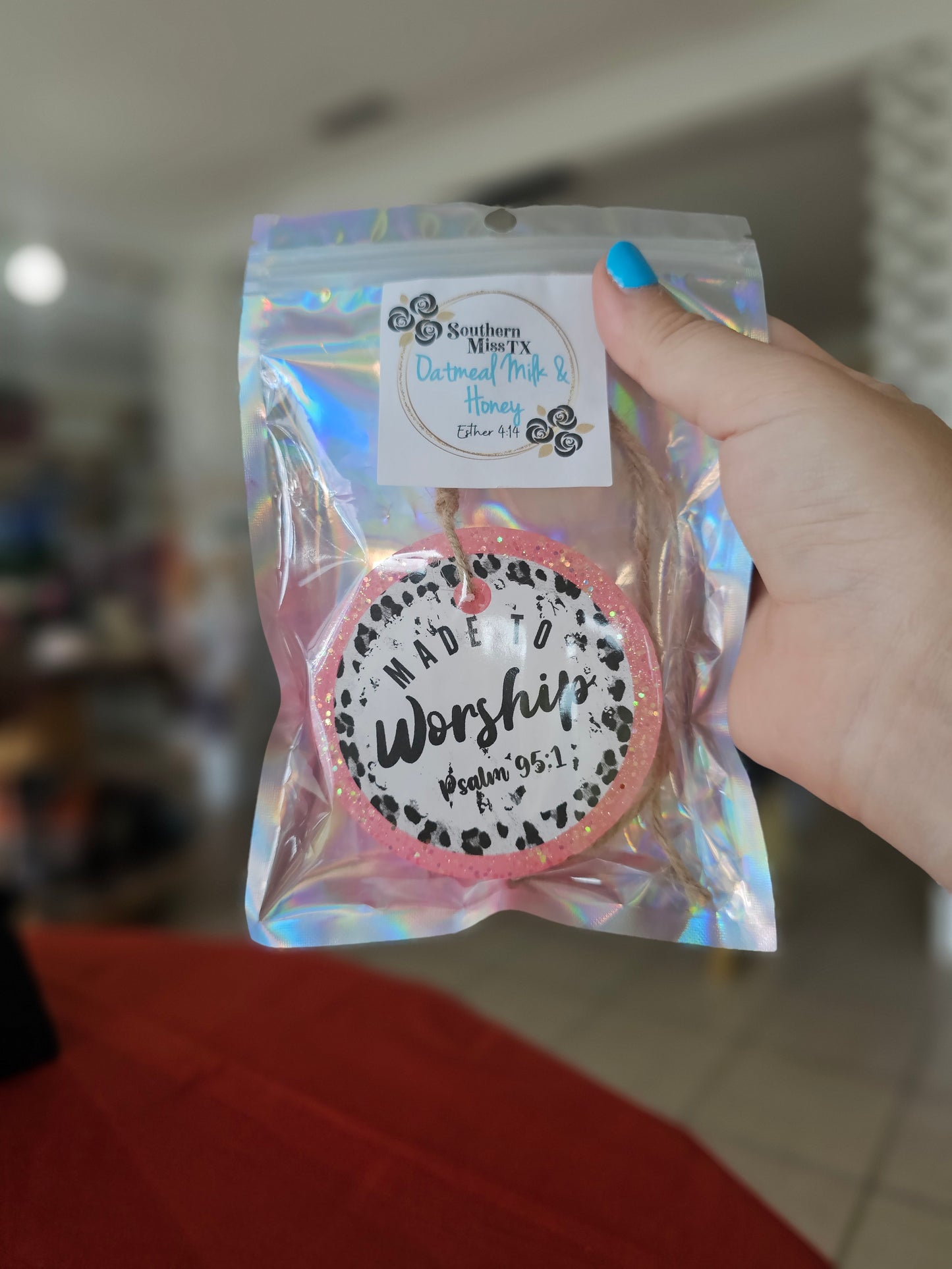 Made to Worship Psalm 95:1 Car Freshie | Oatmeal Milk & Honey