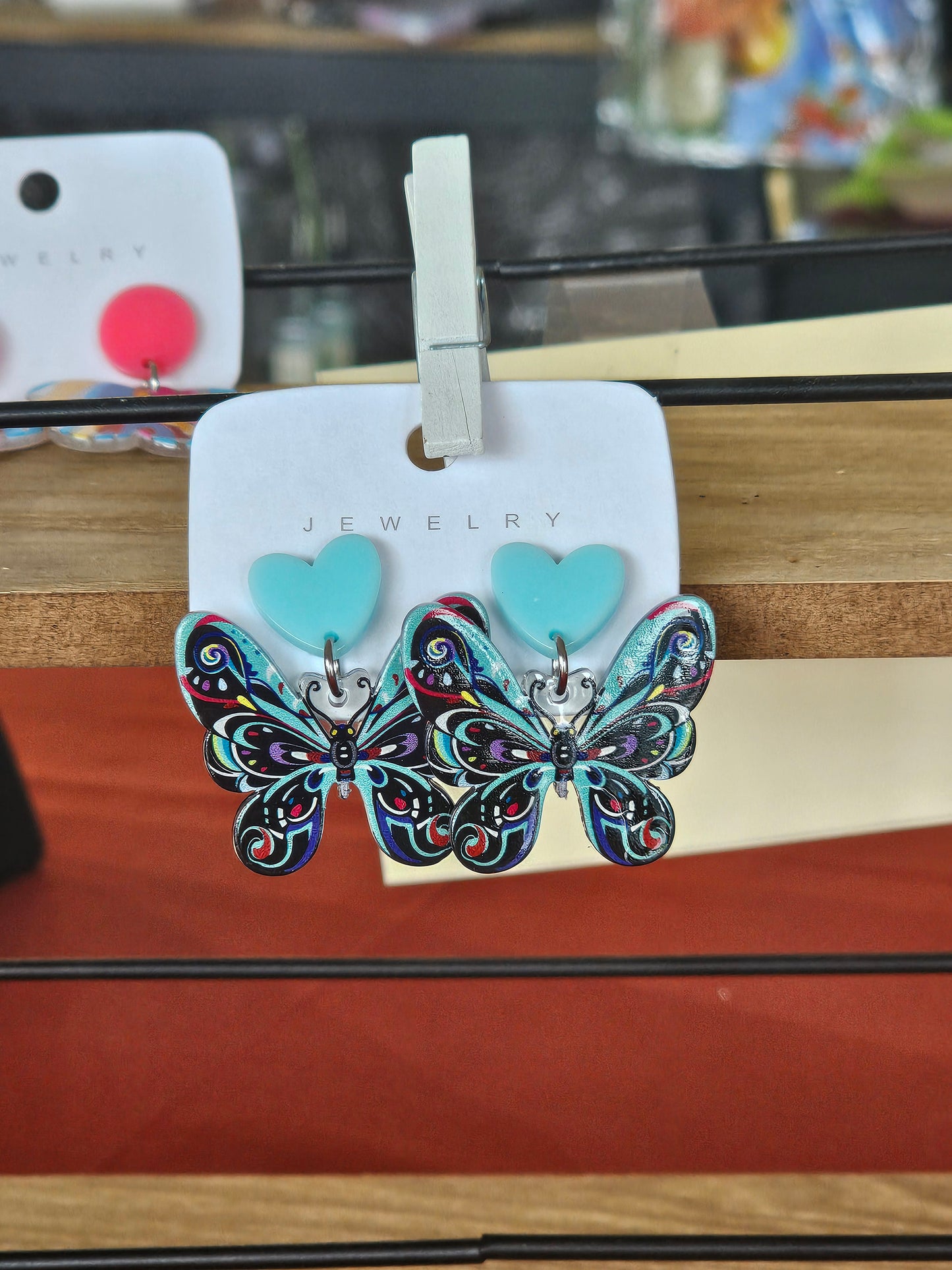 Aqua Butterfly Earrings