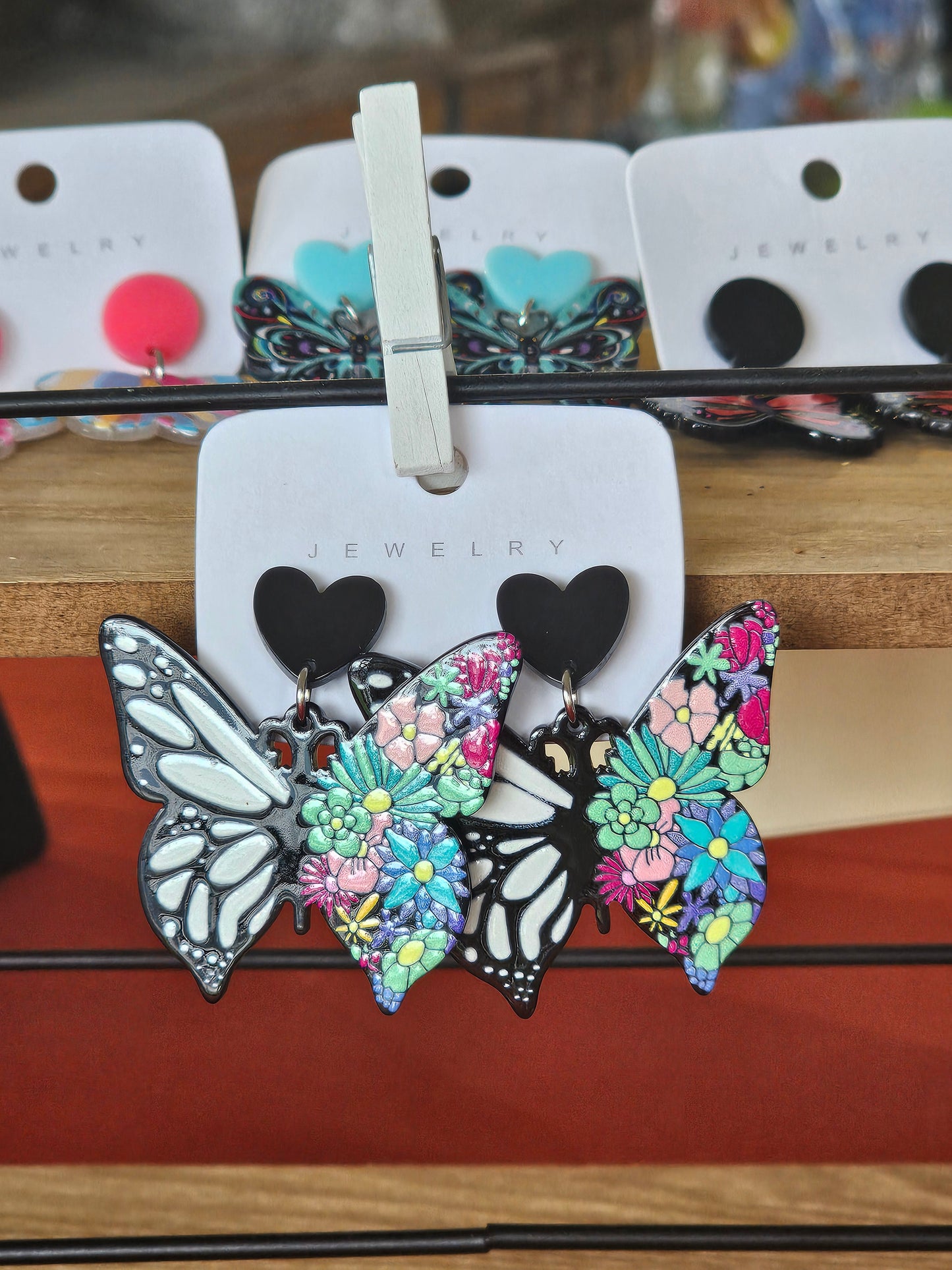 Floral Butterfly Earrings