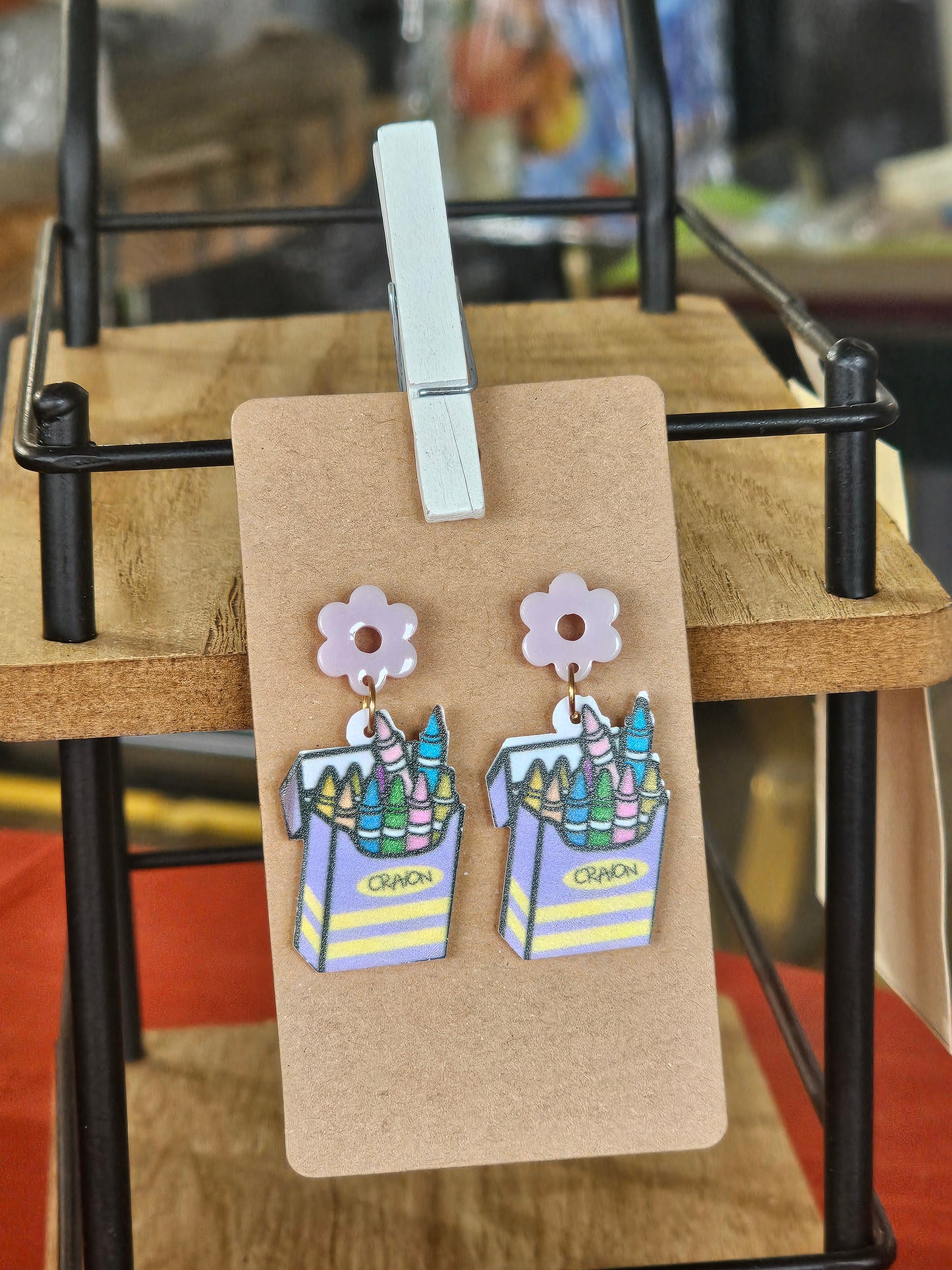 Crayon Box Floral Earrings