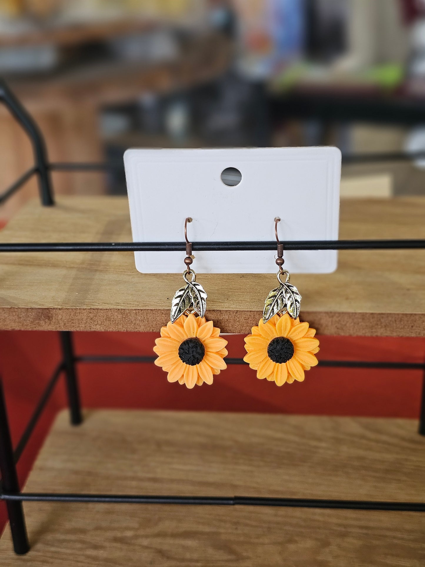 Sunflower Dangle Earrings