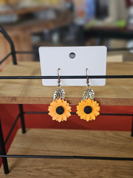 Sunflower Dangle Earrings