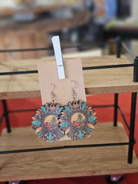 Western Sunflower Earrings