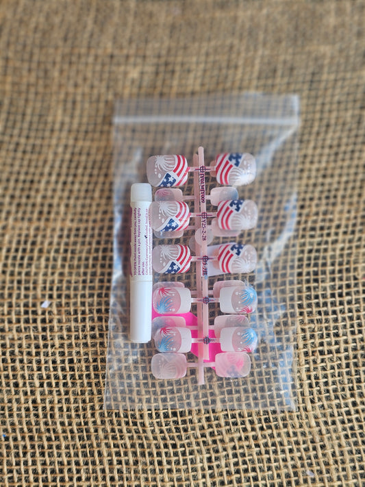 Patriotic Press on Nails