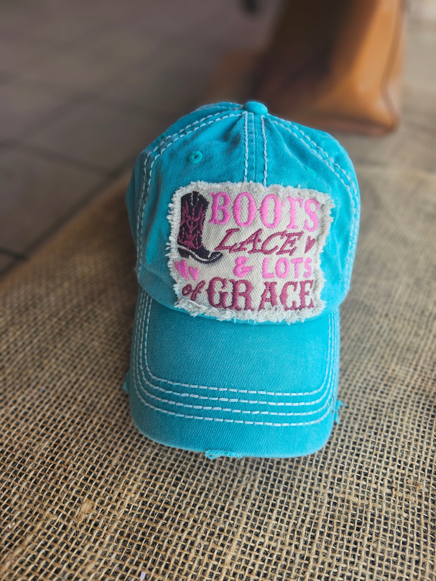 Boots, Lace & Lots of Grace Hat