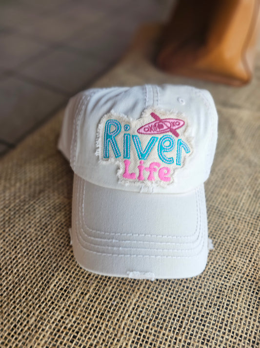 River Life Distressed Hat