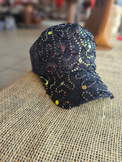 Sequin Trucker Hat