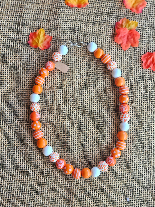 Hello Fall Beaded Bubble Necklace