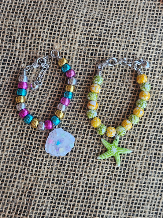 Watercolor Beachy Beaded Bracelet