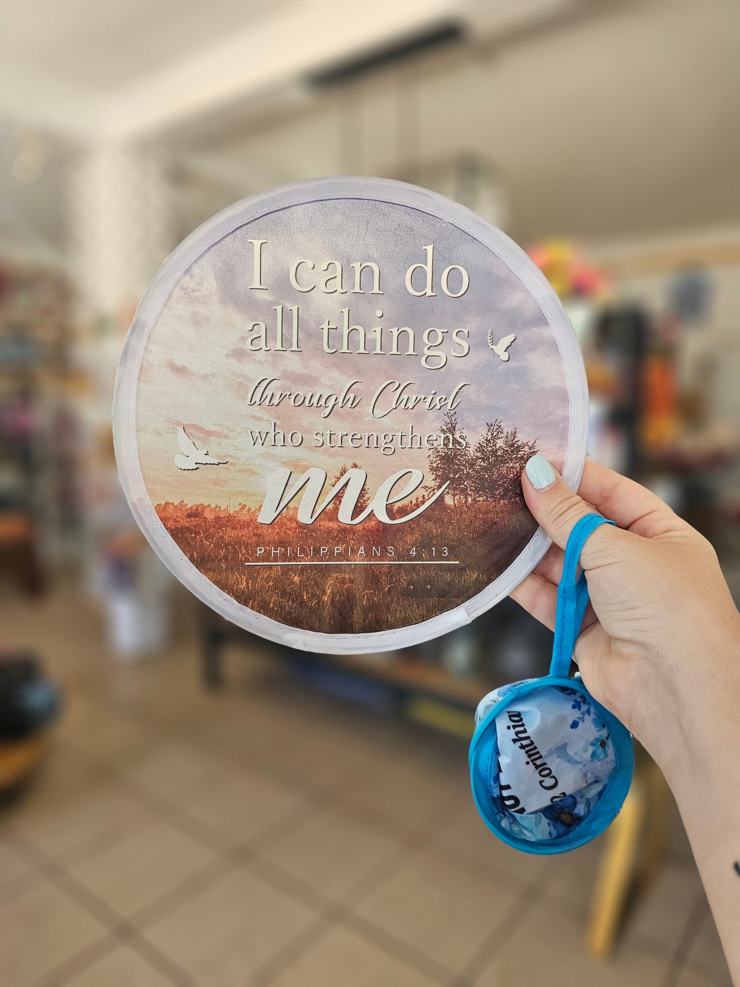 I Can Do All Things Through Christ Phil. 4:13 Collapsible Fan