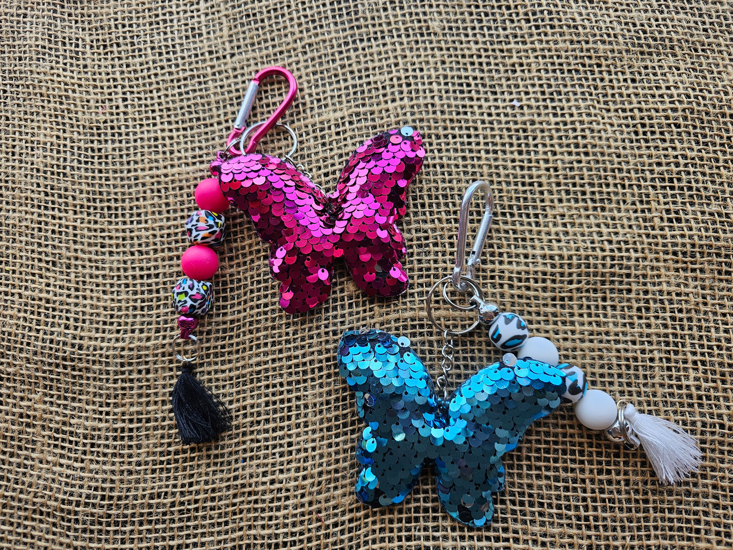 Sequin Butterfly Bag Charm