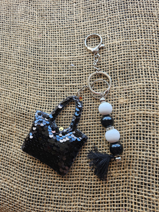 Sequin Shopaholic Bag Charm
