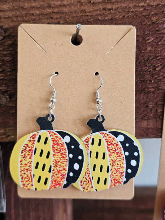 Spotted Pumpkin Earrings