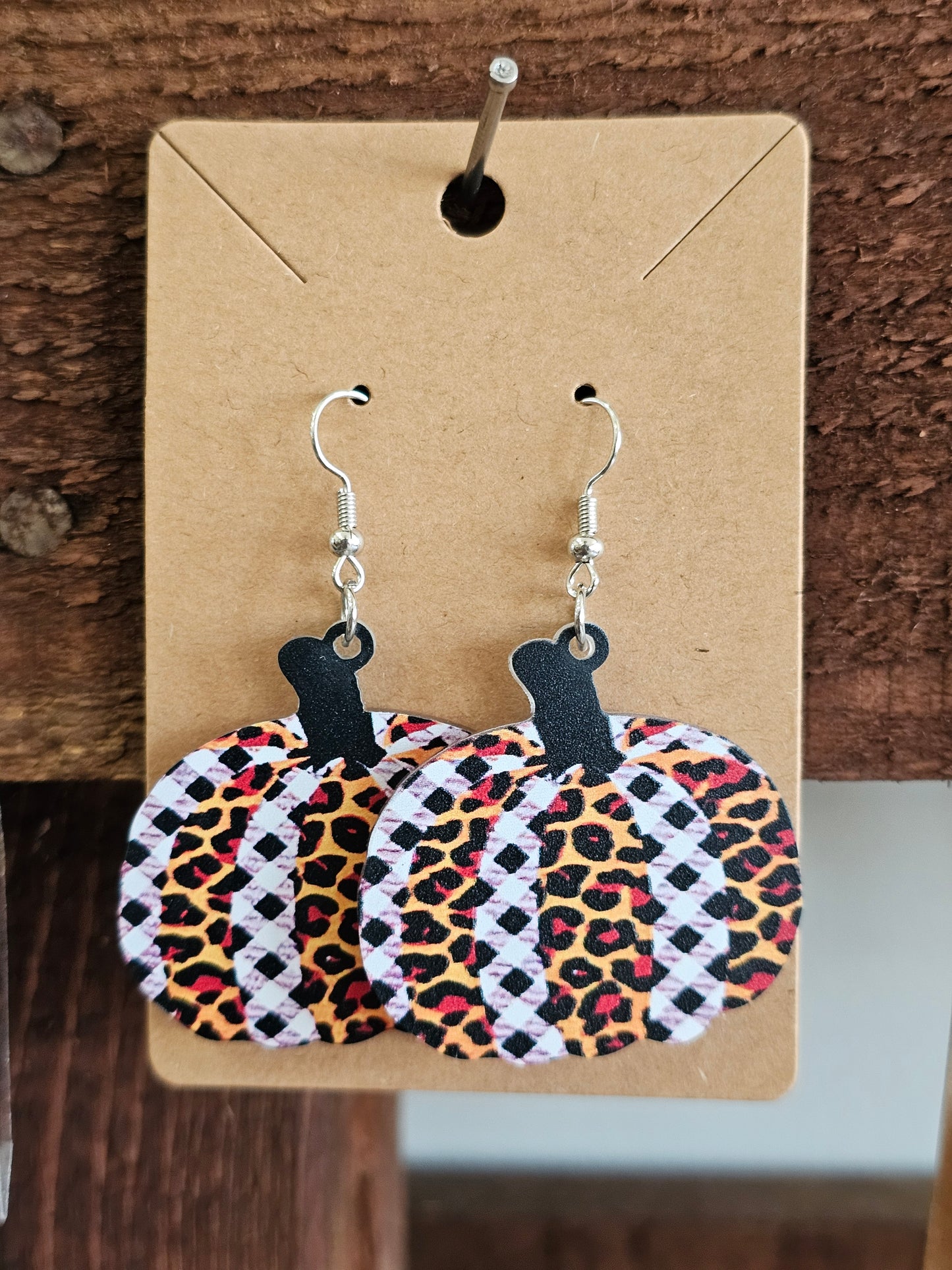 Leopard Pumpkin Earrings