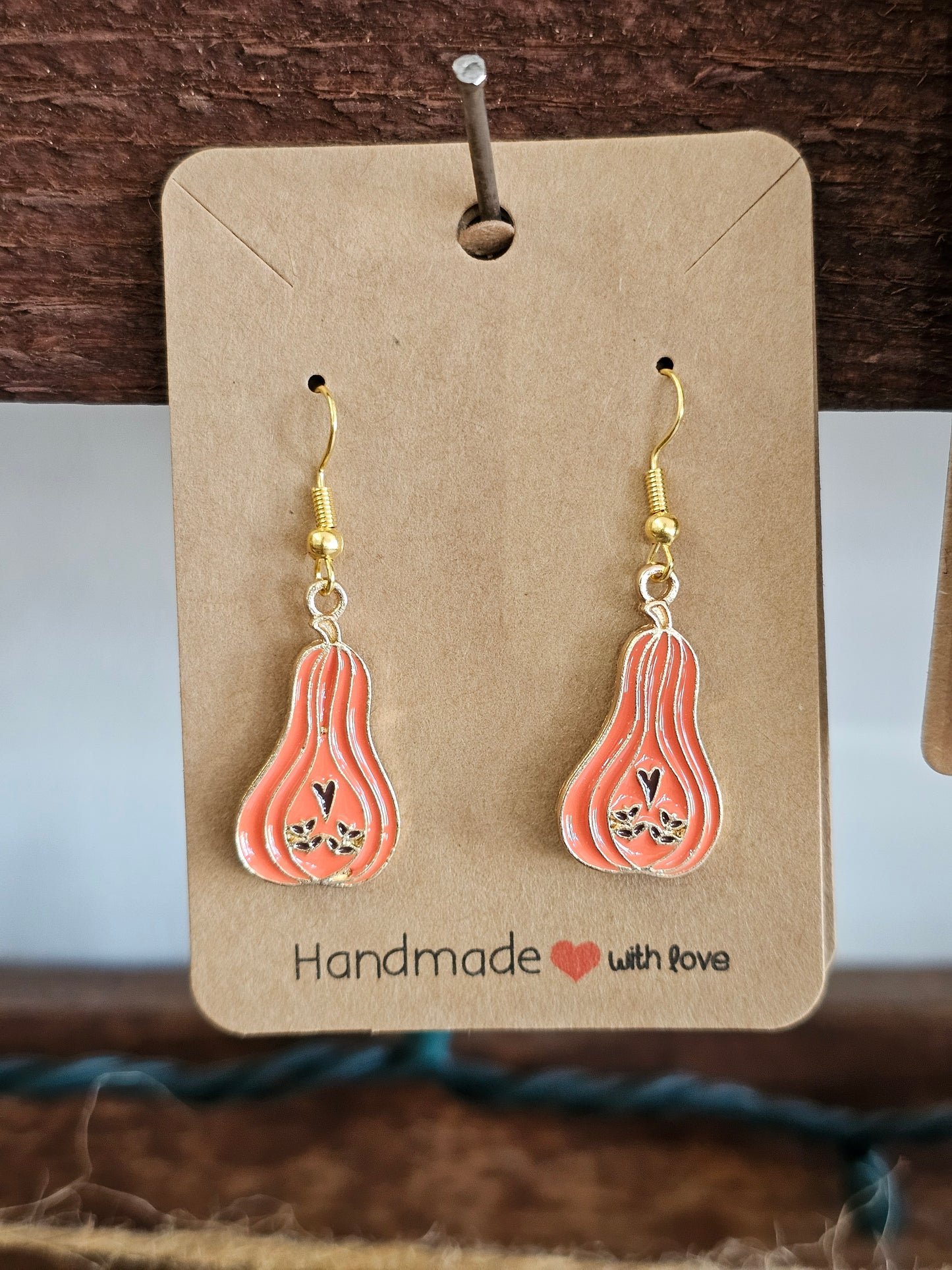 Embossed Pumpkin Earrings