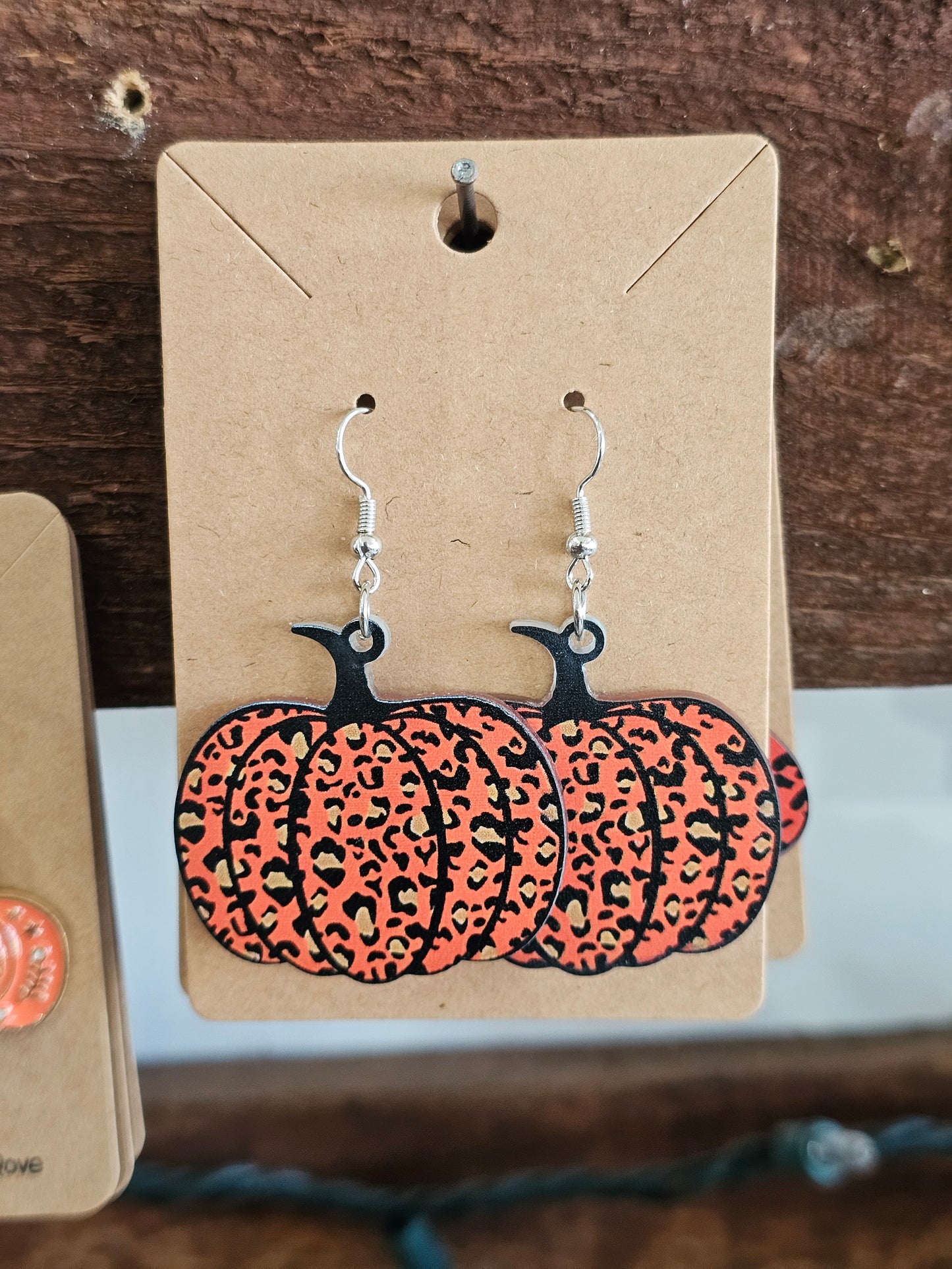 Leopard Pumpkin Earrings