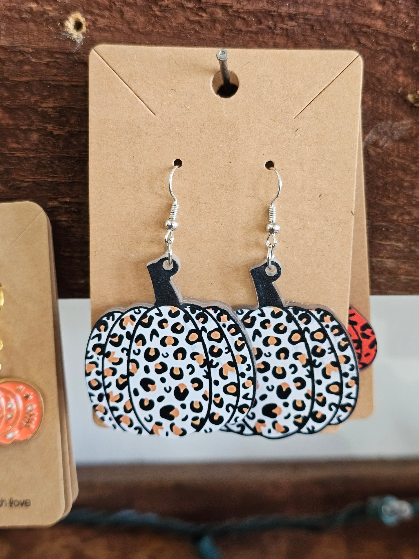 Leopard Pumpkin Earrings