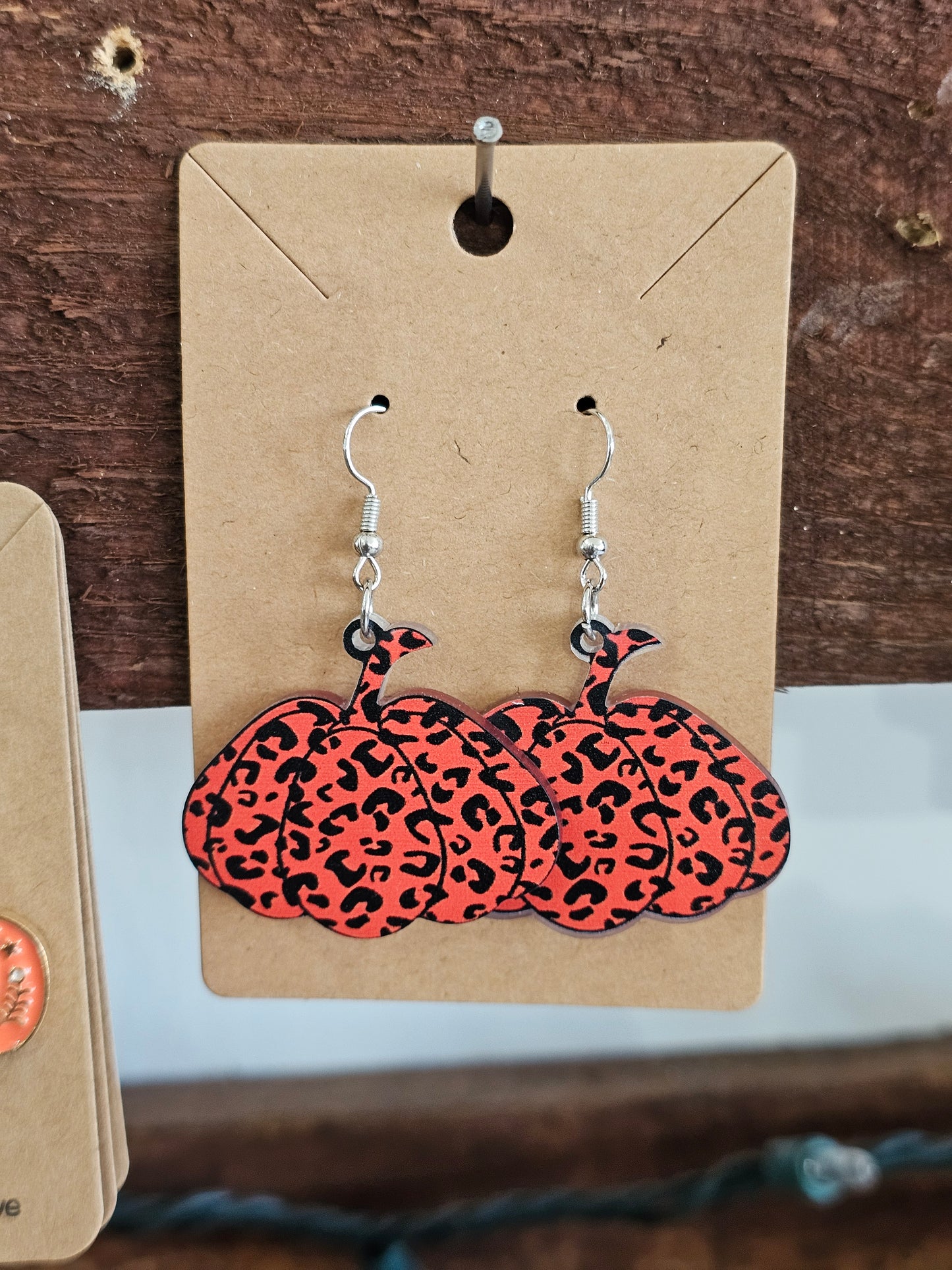 Leopard Pumpkin Earrings