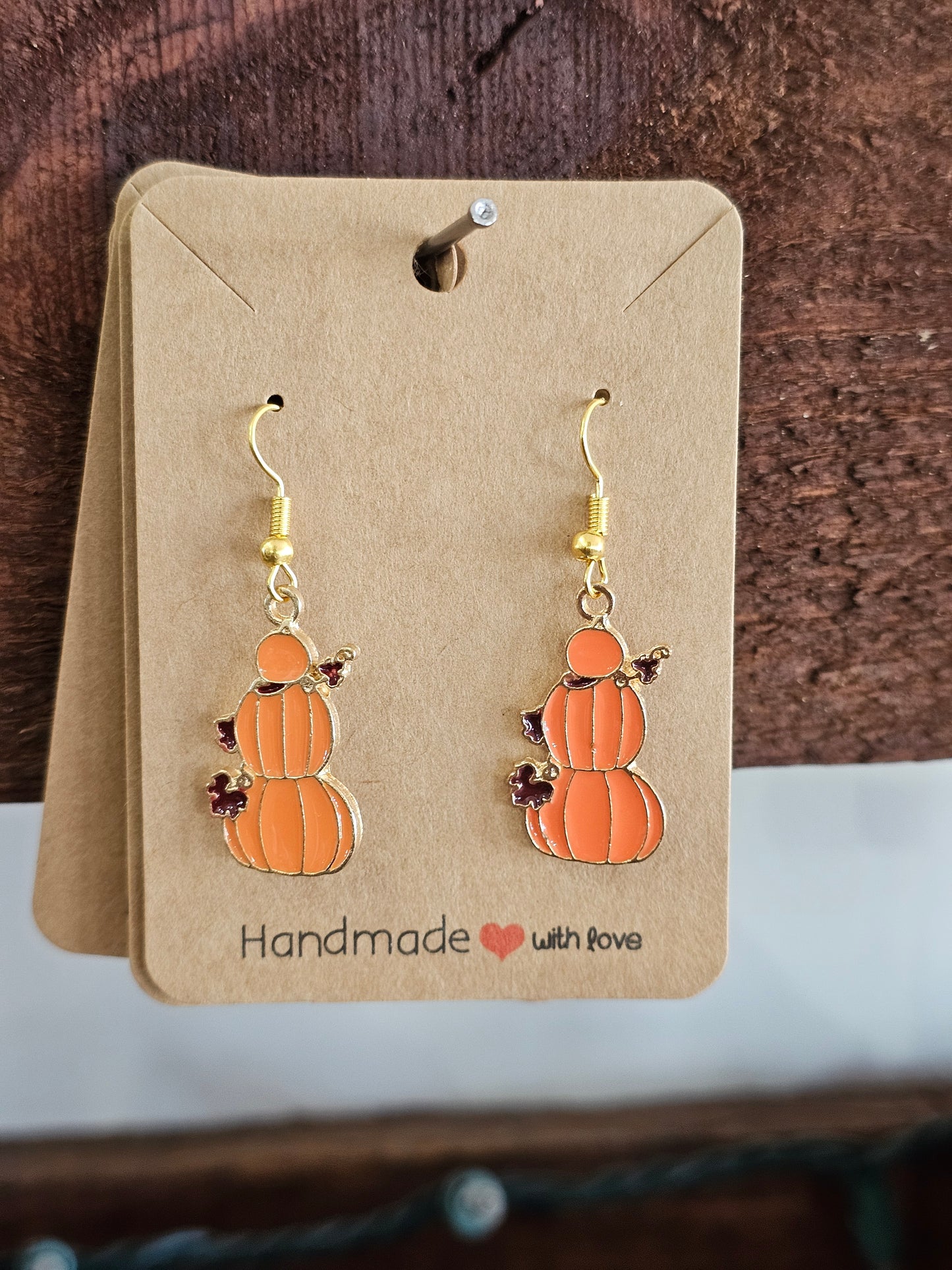 Pumpkin Dangle Earrings