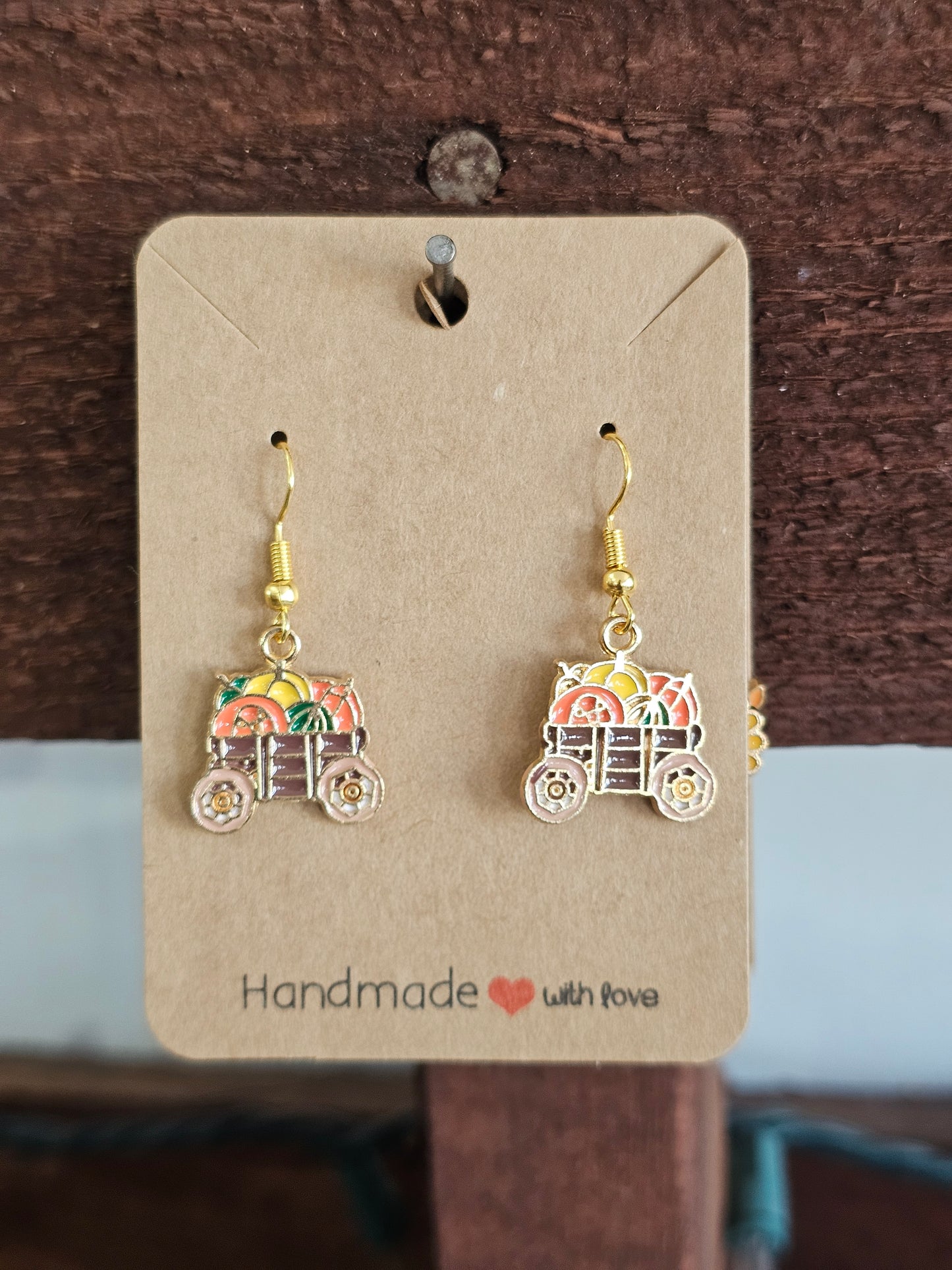 Pumpkin Dangle Earrings
