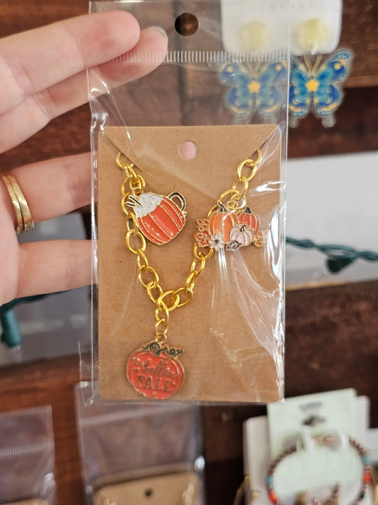 Hello Fall Charm Bracelet